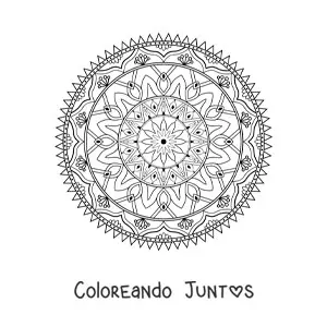 Imagen para colorear de mandala para adultos mayores