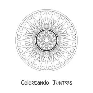 Imagen para colorear de mandala para adultos