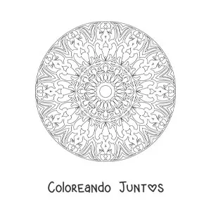 Imagen para colorear de mandala para adultos