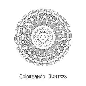 Imagen para colorear de mandala para adultos