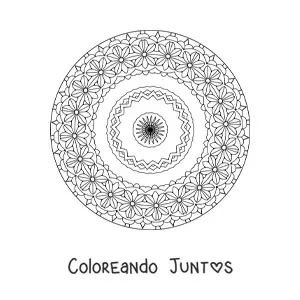 Imagen para colorear de mandala para adultos