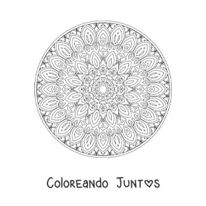 Imagen para colorear de mandala relajante para adultos