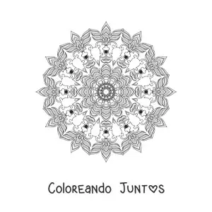 Imagen para colorear de mandala relajante para adultos