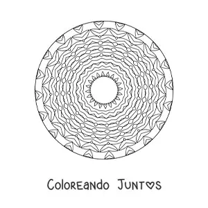 Imagen para colorear de mandala relajante para adultos