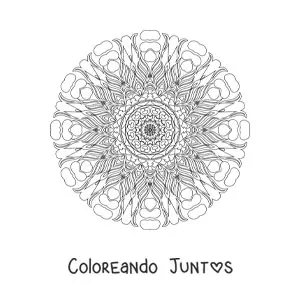 Imagen para colorear de mandala relajante para adultos