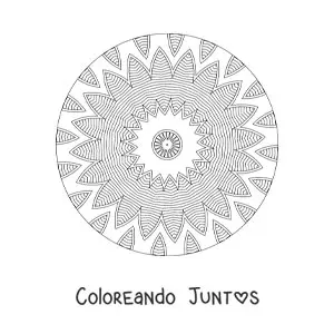 Imagen para colorear de mandala relajante para adultos