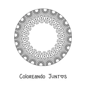 Imagen para colorear de mandala relajante para adultos