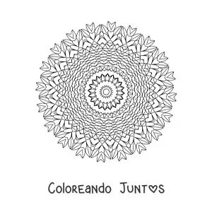 Imagen para colorear de mandala relajante para adultos