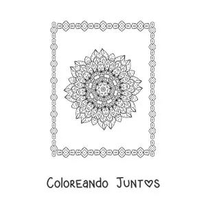 Imagen para colorear de mandala relajante para adultos