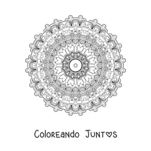 Imagen para colorear de mandala relajante para adultos