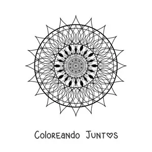 Imagen para colorear de mandala reiki