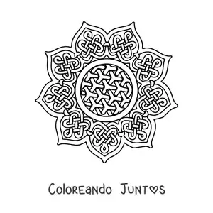 Imagen para colorear de mandala celta