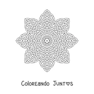 Imagen para colorear de mandala celta