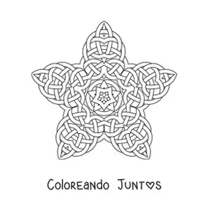 Imagen para colorear de mandala celta