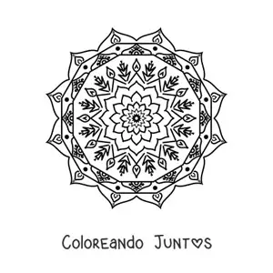 Mandala de estrella fácil 5