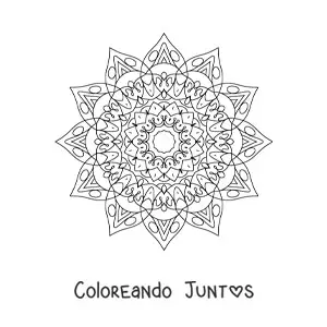 Mandala de estrella difícil