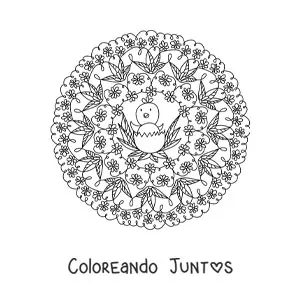 Imagen para colorear de mandala de Pascua