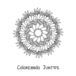 Imagen para colorear de mandala de Pascua