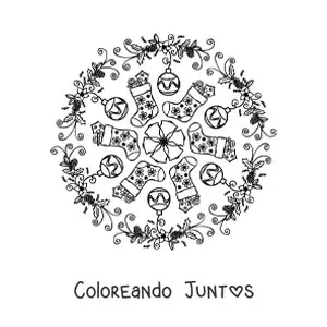 Mandala de adornos de Navidad para niños