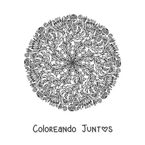 Imagen para colorear de mandala de Navidad para adultos