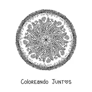 Imagen para colorear de mandala de Navidad para adultos