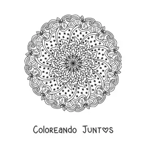 Imagen para colorear de mandala de Navidad para adultos
