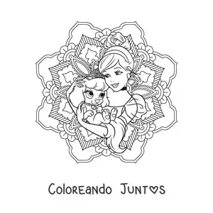 Mandala de la princesa Cenicienta de Disney