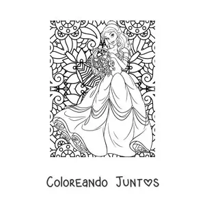 Mandala de la princesa Bella de Disney