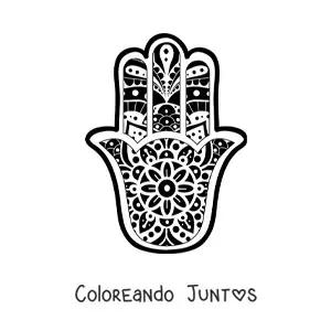 Imagen para colorear de mandala budista de mano de fátima