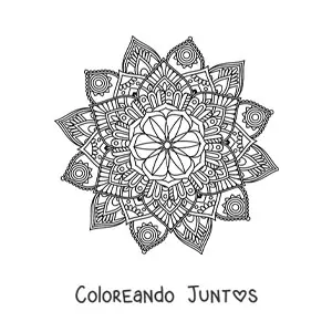 Imagen para colorear de mandala budista para adultos
