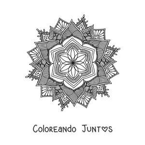 Imagen para colorear de mandala budista para adultos