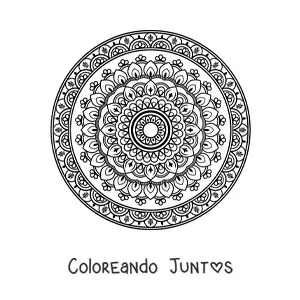 Imagen para colorear de mandala islámica