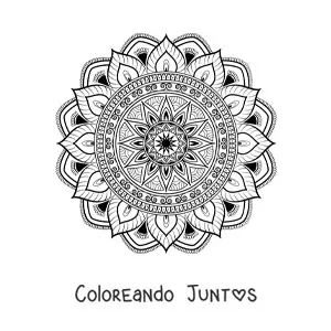 Imagen para colorear de mandala islámica