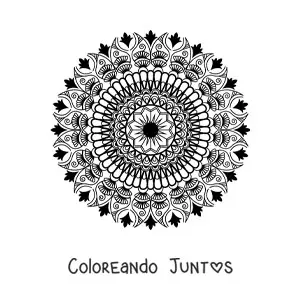 Imagen para colorear de mandala con diseño islámico