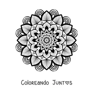 Imagen para colorear de mandala con patrón islámico