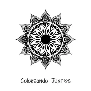 Imagen para colorear de mandala con patrón islámico