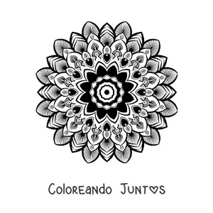 Imagen para colorear de mandala con patrón islámico