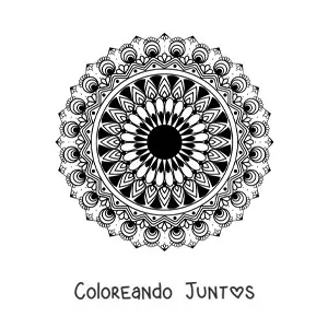 Imagen para colorear de mandala con patrón islámico