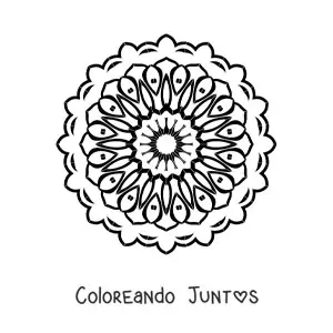 Mandala redonda fácil 2