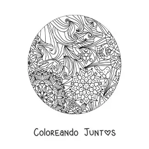 Mandala circular estilo Zentangle
