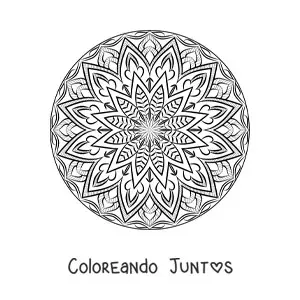 Imagen para colorear de mandala circular abstracta
