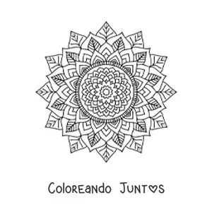 Mandala hindú estilo Zentangle