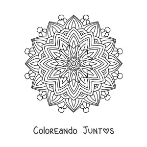 Imagen para colorear de mandala hindú para adultos