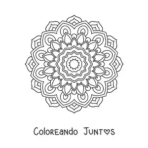 Imagen para colorear de mandala hindú para adultos
