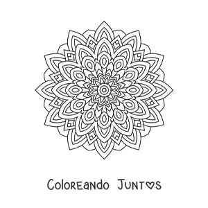 Imagen para colorear de mandala hindú para adultos