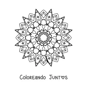 Imagen para colorear de mandala hindú
