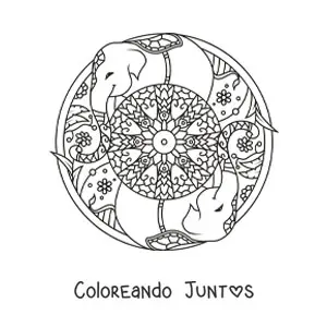 Mandala de elefantes