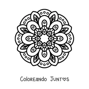 Imagen para colorear de mandala antiestrés