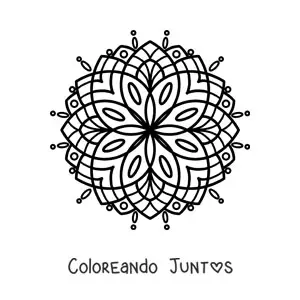 Imagen para colorear de mandala antiestrés