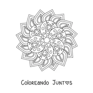 Imagen para colorear de mandala relajante